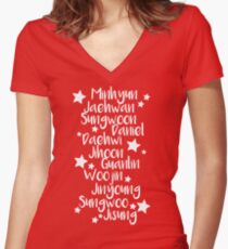 WANNA ONE KPOP Women's Fitted V-Neck T-Shirt