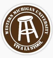 Western Michigan University Barstool Sticker
