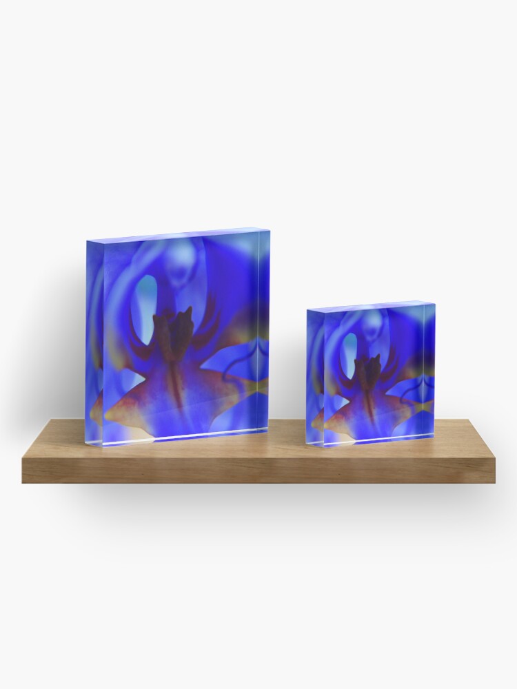 Alternate view of Blue Orchid Acrylic Block