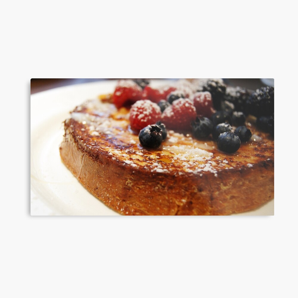 Brioche French Toast with Berries Metal Print