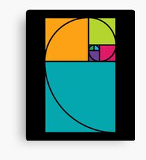 Golden Ratio Spiral - Math Geek Science and Canvas Print