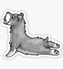 Funny Yoga Schnauzer Sticker