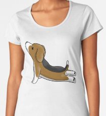 Beagle Yoga Pose Women's Premium T-Shirt