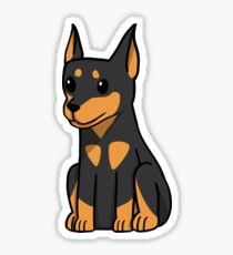 Miniature Pinscher Cute Cartoon Sticker