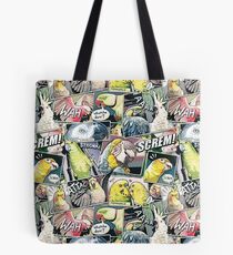 Parrots Comic Style Tote Bag