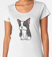 Boston Terrier Cute Cartoon Women's Premium T-Shirt