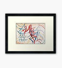 English Calligraphy Allah Muhammad name Painting Framed Print