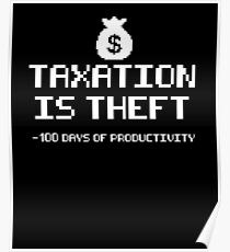Taxation Is Theft Power Down Poster