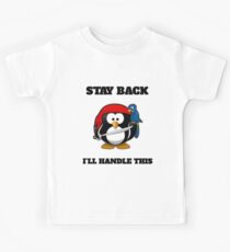 Stay Back Penguin handle this Kids Tee