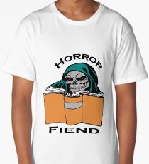 Horror Book Fiend Avid Reader Art Long T-Shirt