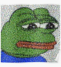 Traurige Pepe-Collage Poster