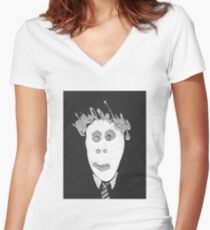 Slenderman - Le Spectre Women's Fitted V-Neck T-Shirt