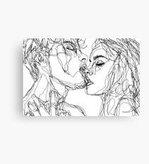 kiss more often (B & W) Canvas Print