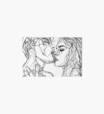 kiss more often (B & W) Art Board Print