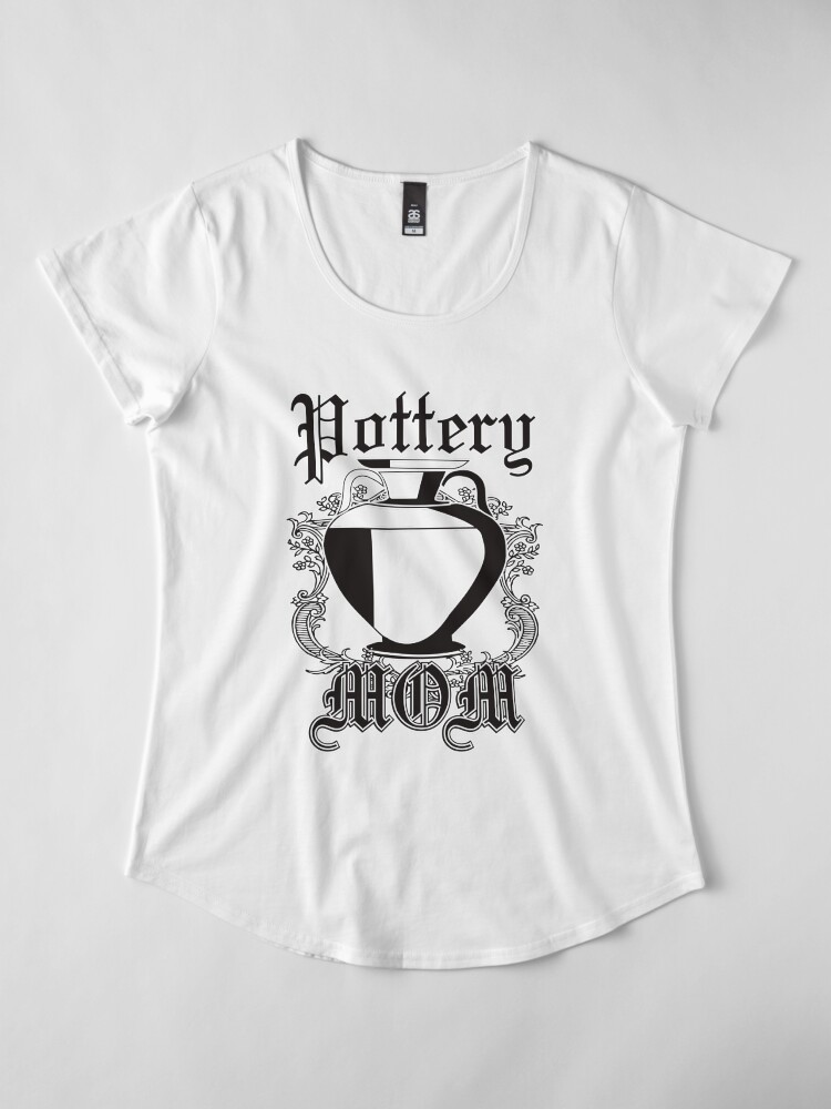 Alternate view of Pottery Mom Premium Scoop T-Shirt