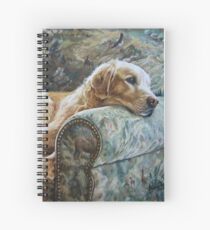 Golden Retriever in Chair Spiral Notebook