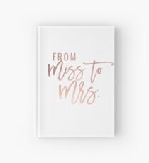 Cuaderno de tapa dura Faux Rose Gold de señorita a señora