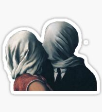 The lovers- rene magritte Sticker