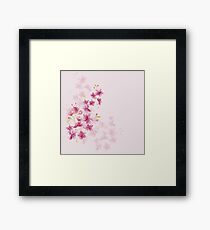 Spring Cherry Blossom Floral Watercolor Style Framed Print