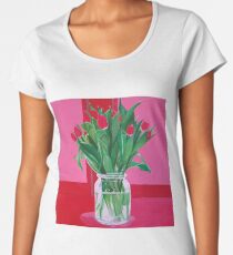 Red Tulips Women's Premium T-Shirt
