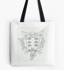 own design Cat with 6 eyes Point of View Tote Bag