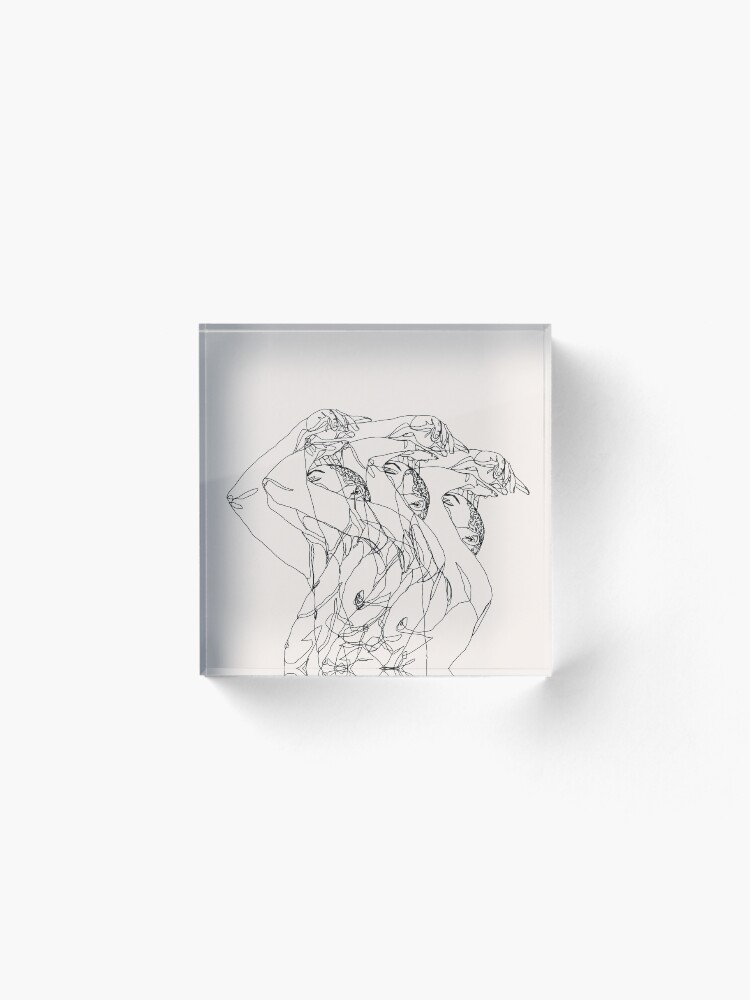 Alternate view of Out of Body (beige) Acrylic Block