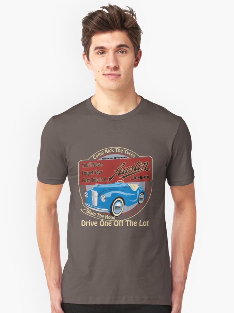 Austin J40 Pedal Car Child/'s T-Shirt Classic Retro Distressed Design Nice Gift