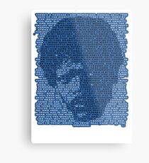 Jules Winnfield in Blue Metal Print