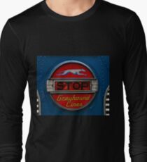 GMC PD 3751 Greyhound Bus stop sign (1947) Long Sleeve T-Shirt