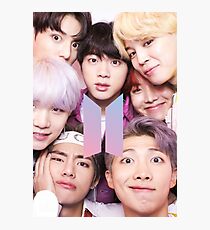BTS Group PHOTO Case / Poster ECT ( Selfie ) With Logo 2018 Photographic Print