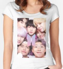 BTS Group FOTO Case / Poster ECT (Selfie) mit Logo Tailliertes Rundhals-Shirt