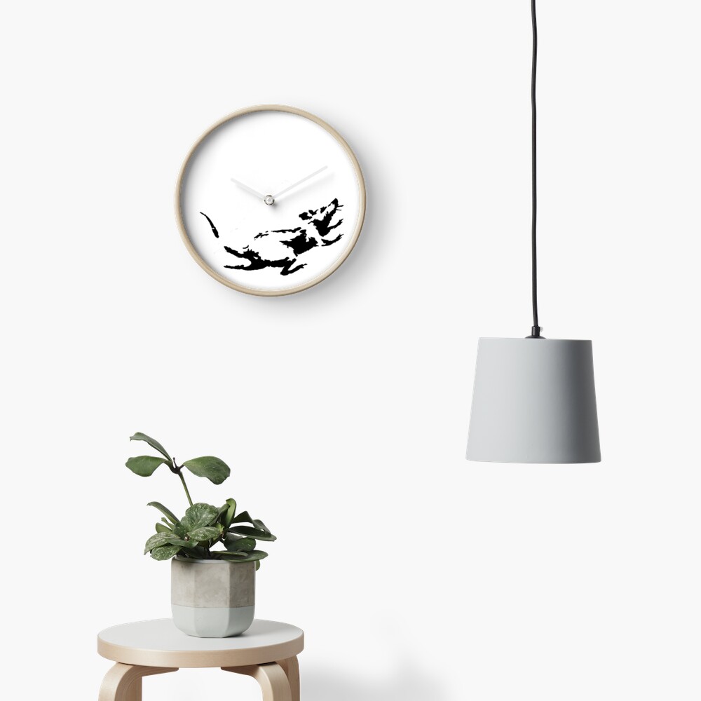 Banksy Rat Running in a Clock Clock
