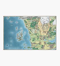 Map of Sword Coast Photographic Print