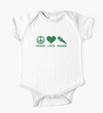 Peace love veggie One Piece - Short Sleeve