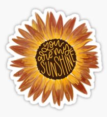 Du bist mein Sonnenschein Sonnenblume Zeichnung Sticker