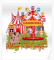 Willkommen in der Grafschaft Fair Carnival Poster