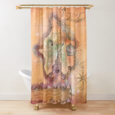 Neverland Map Shower Curtain