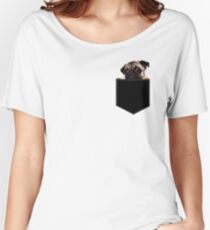 Pug Pocket Women's Relaxed Fit T-Shirt