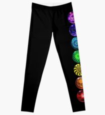All Chakra - Transparent/Black/No Words Leggings