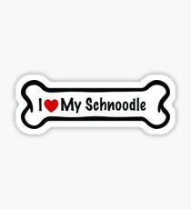 I love my schnoodle Sticker