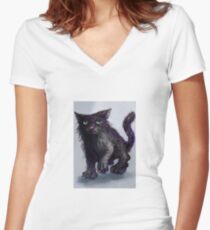 Boris. Women's Fitted V-Neck T-Shirt