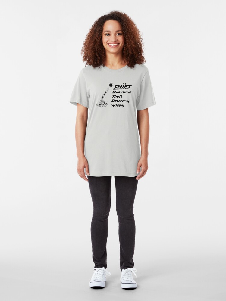 Alternate view of Shift Shirts Theft Deterrent - Manual Transmission Slim Fit T-Shirt