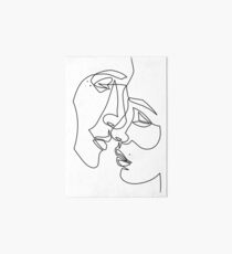 Lovers Drawing in One Line Art Board
