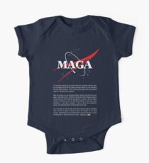NASA MAGA Official Executive order except text - Make America Great Again Space Race One Piece - Short Sleeve