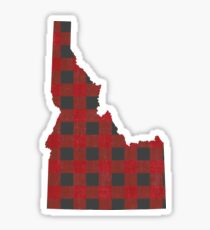 Idaho Plaid in Rot Sticker