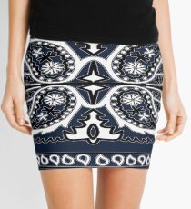 Bandana Design - Traditional Blue Mini Skirt