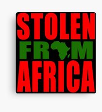Stolen from Africa - Red Black and Green Flag Canvas Print