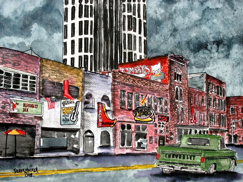  Nashville Tennessee Country Music Art By Derekmccrea Redbubble