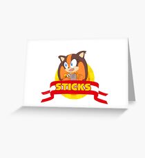 Sonic Boom - Chibi Sticks Greeting Card