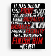 mortal kombat x Canvas Print
